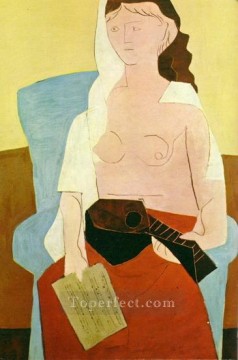  man - Woman with a Mandolin 1909 Pablo Picasso